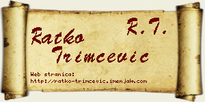 Ratko Trimčević vizit kartica